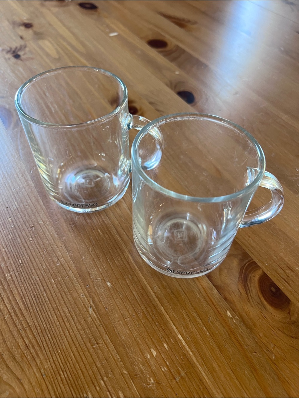 Nespresso Clear Glass Espresso Mugs - Set of 2 Cups